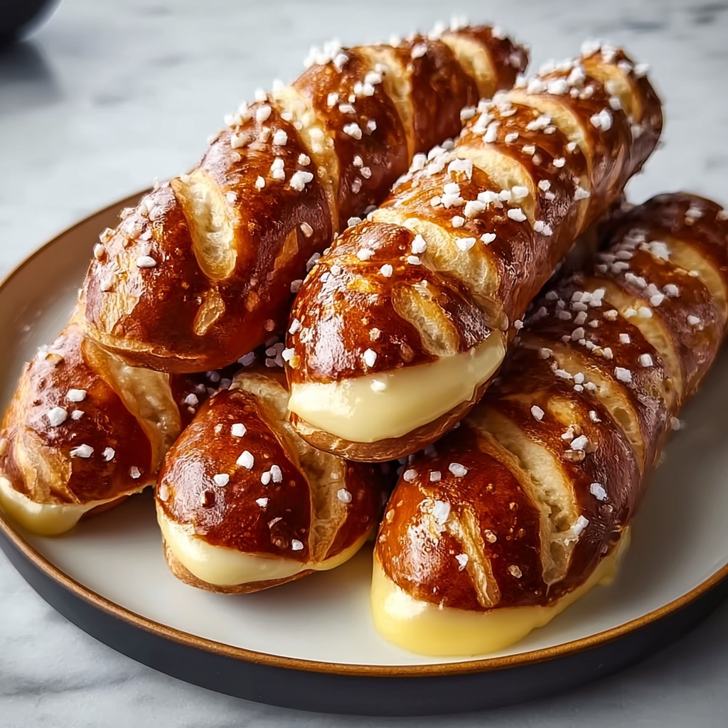 Melt-in-Your-Mouth Soft Baked Cheesy Pretzel Dogs Recipe - Recipe Image