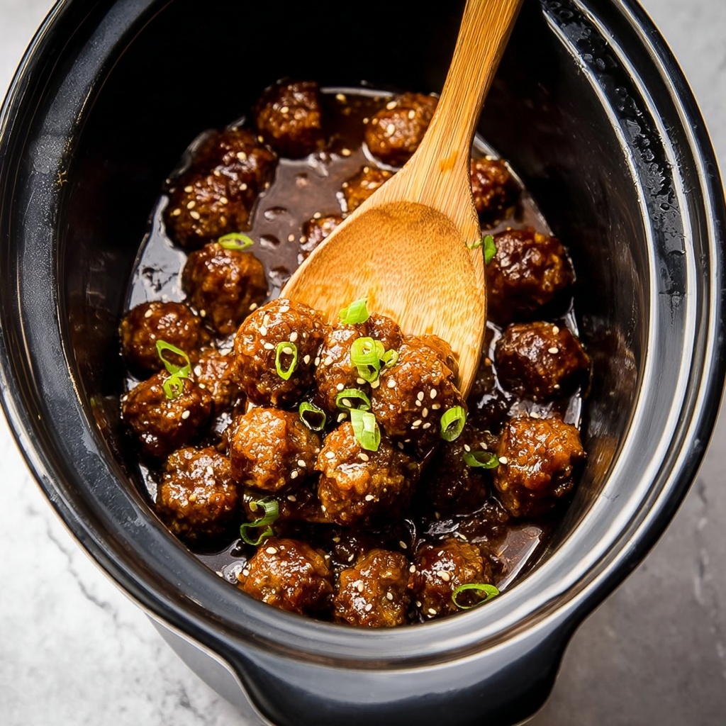 Honey Garlic Crockpot Meatballs Recipe - Recipe Image