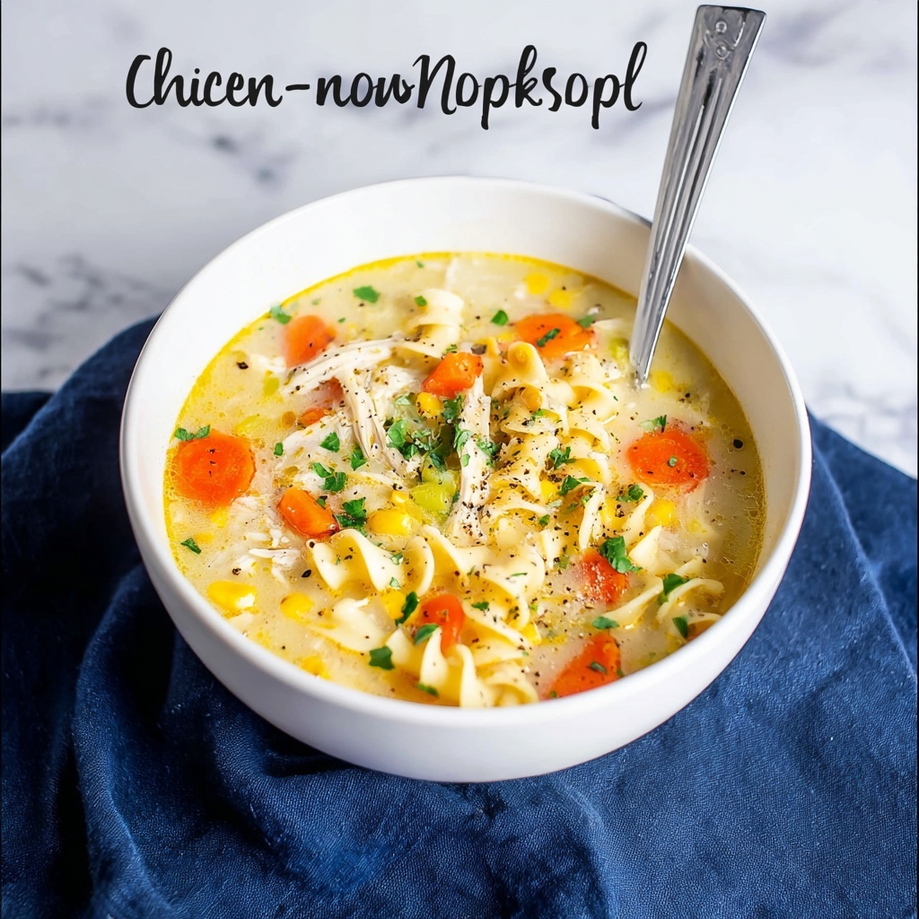 Creamy Crockpot Chicken Noodle Soup Recipe - Recipe Image