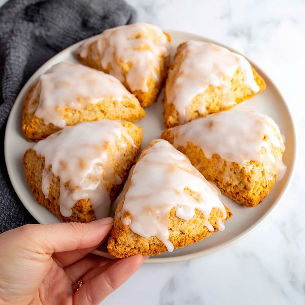 Pumpkin Scones with Vanilla and Maple Glazes Recipe - Recipe Image