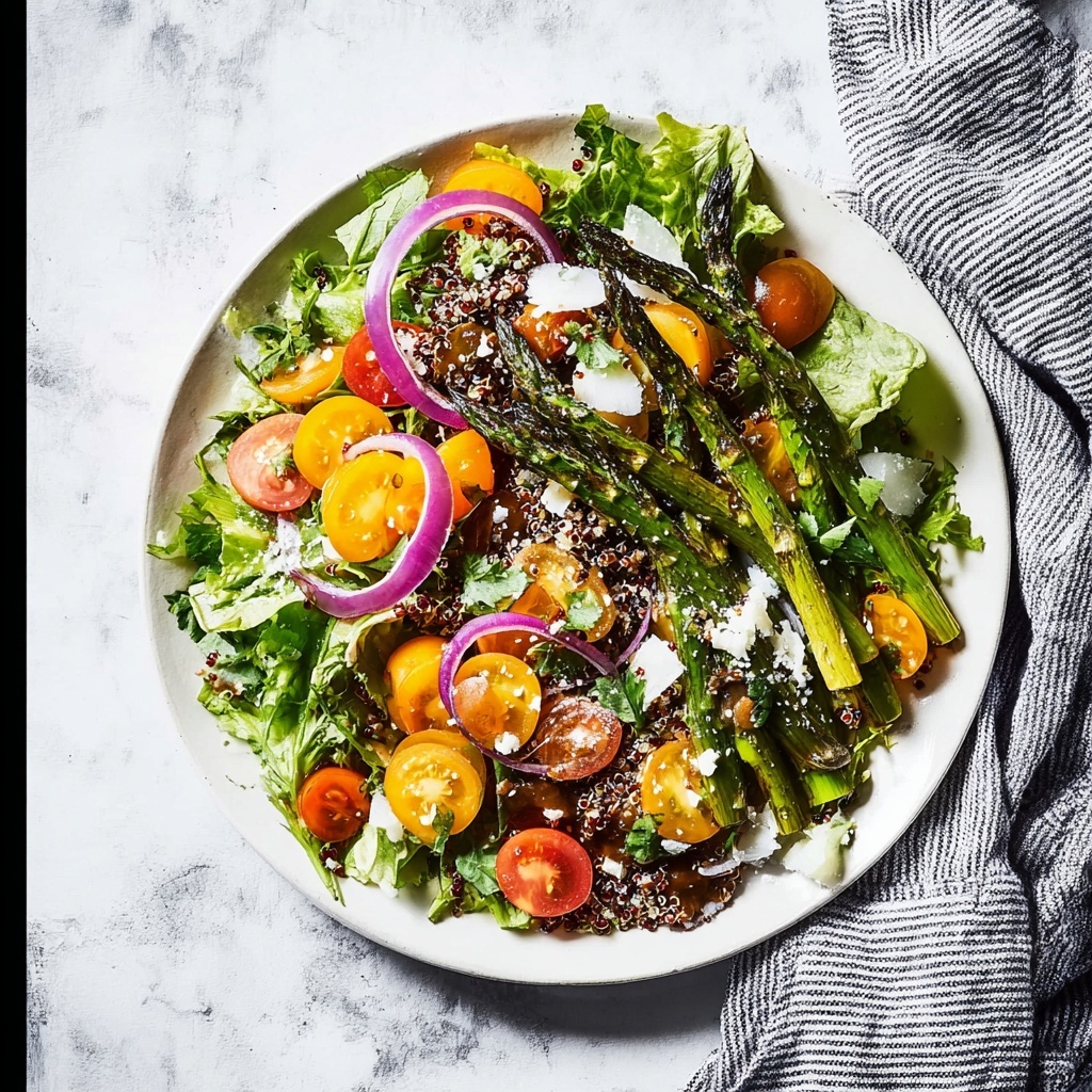 Quinoa Spinach Salad with Asparagus Recipe - Recipe Image