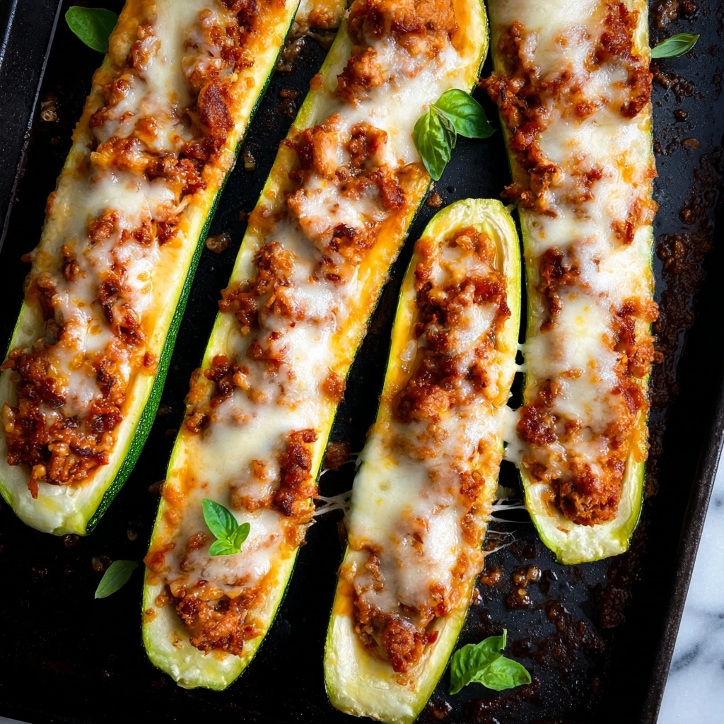 Easy Ground Beef Zucchini Boats Recipe - Recipe Image