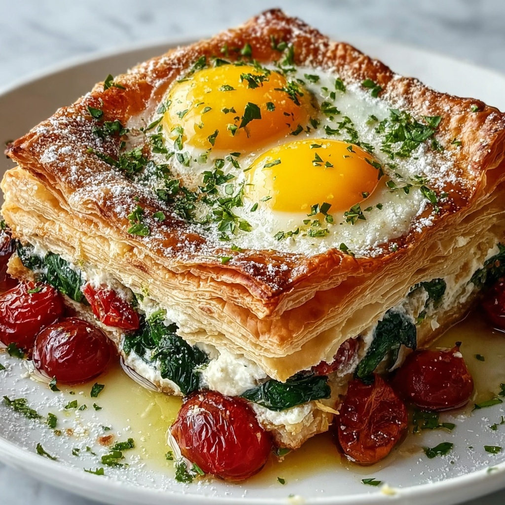 Baked Eggs Napoleon Recipe - Recipe Image