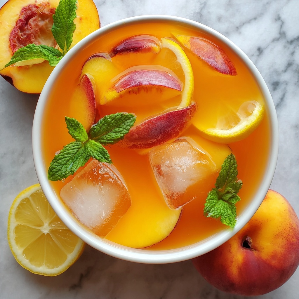 Refreshing Homemade Peach Lemonade Recipe - Recipe Image