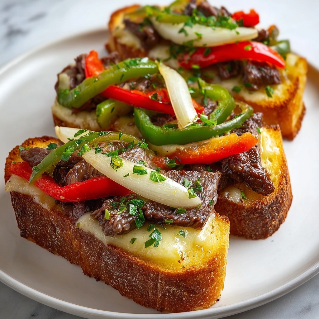 Cheesesteak-Stuffed Garlic Bread Recipe - Recipe Image