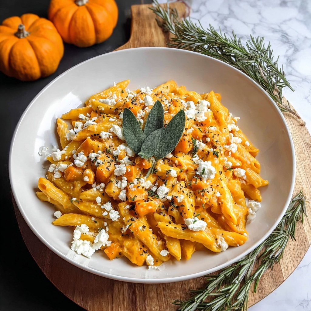 Pumpkin Pasta with Feta and Parmesan Recipe - Recipe Image