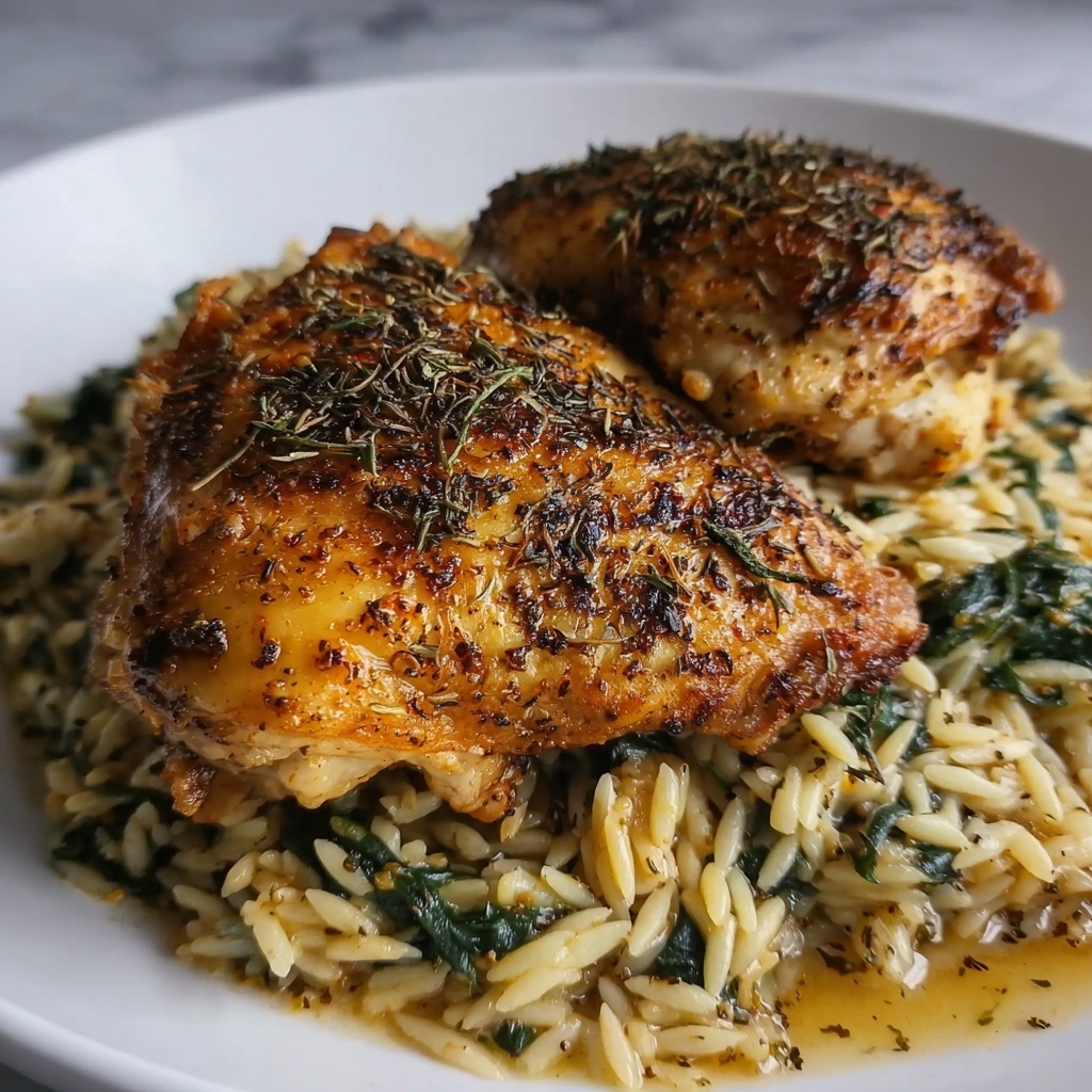 Slow Cooker Mustard Herb Chicken with Orzo Recipe - Recipe Image