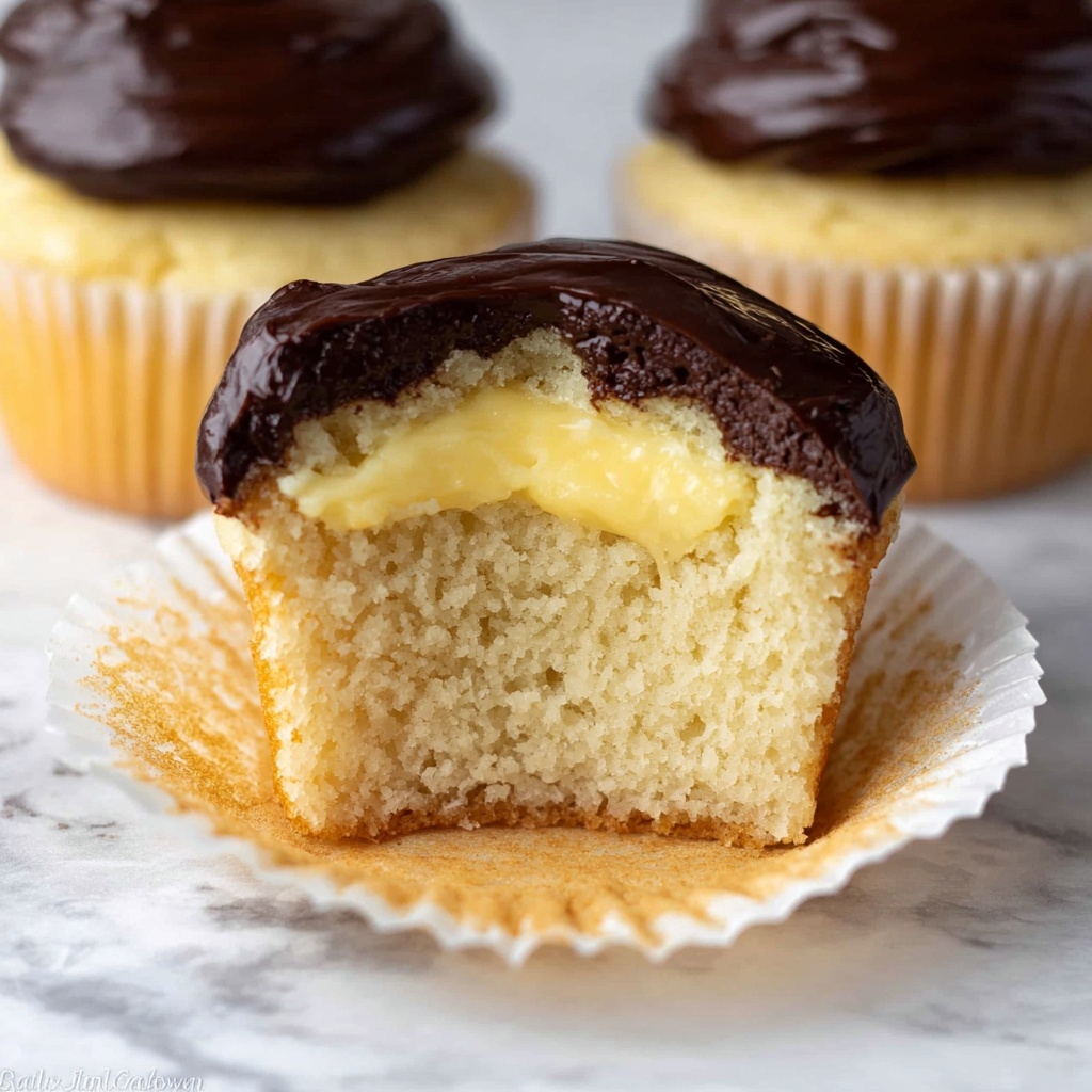 Boston Cream Cupcakes Recipe - Recipe Image