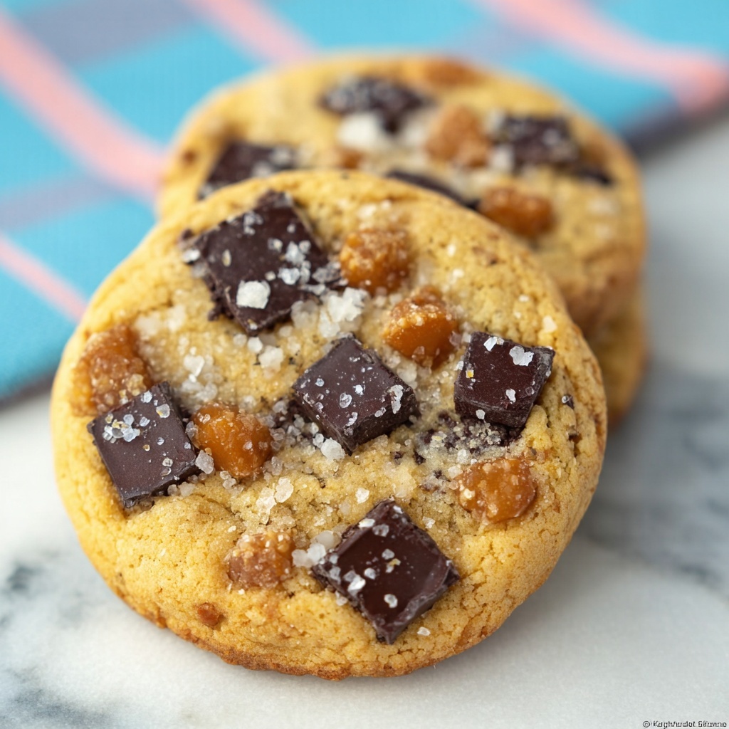 Salted Caramel Chocolate Chunk Cookies Recipe - Recipe Image