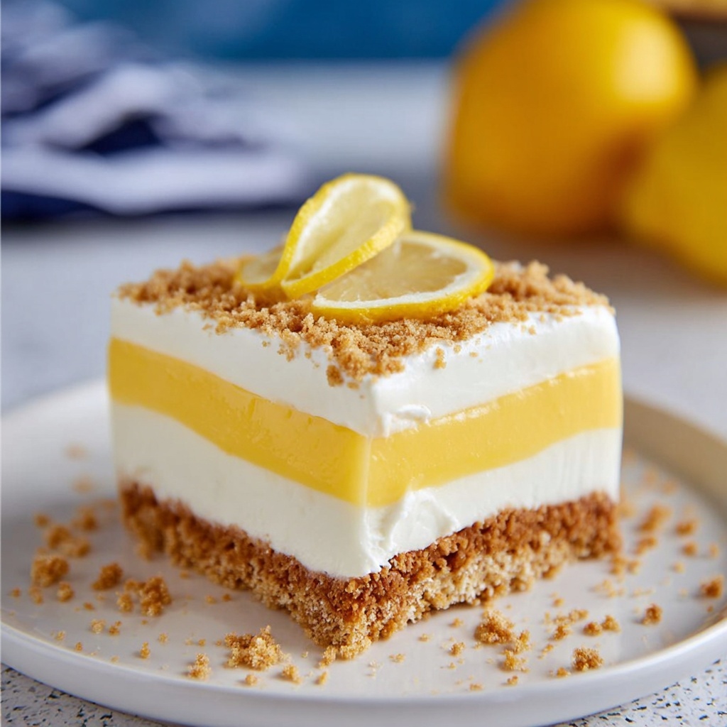 No Bake Lemon Lasagna Recipe - Recipe Image