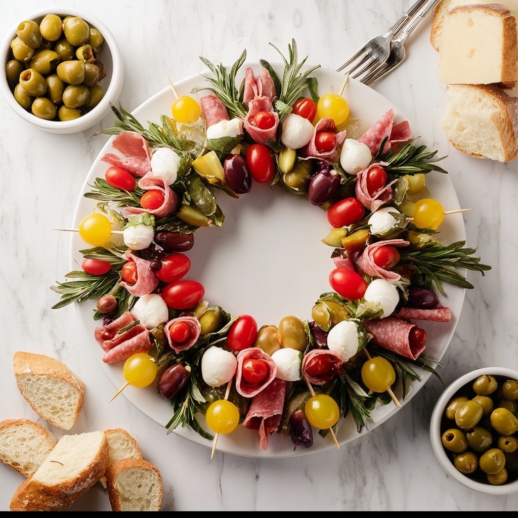 Antipasto Wreath Recipe - Recipe Image
