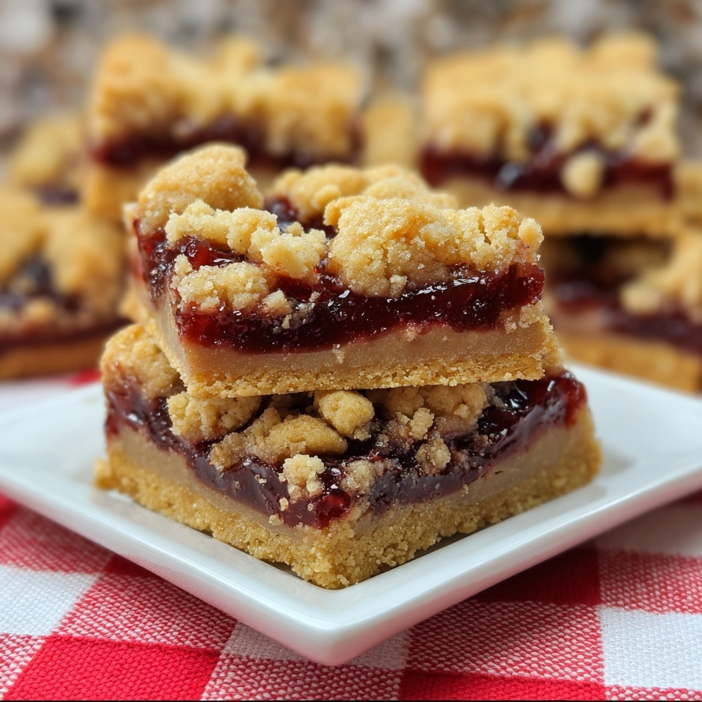 Peanut Butter and Jelly Bars Recipe - Recipe Image