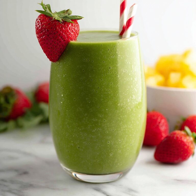 Green Spinach Strawberry Mango Smoothie Recipe