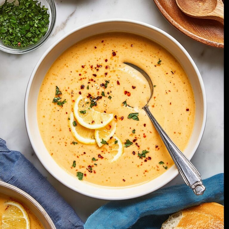 Red Lentil Soup with Carrots, Bell Peppers, and Lemon Recipe