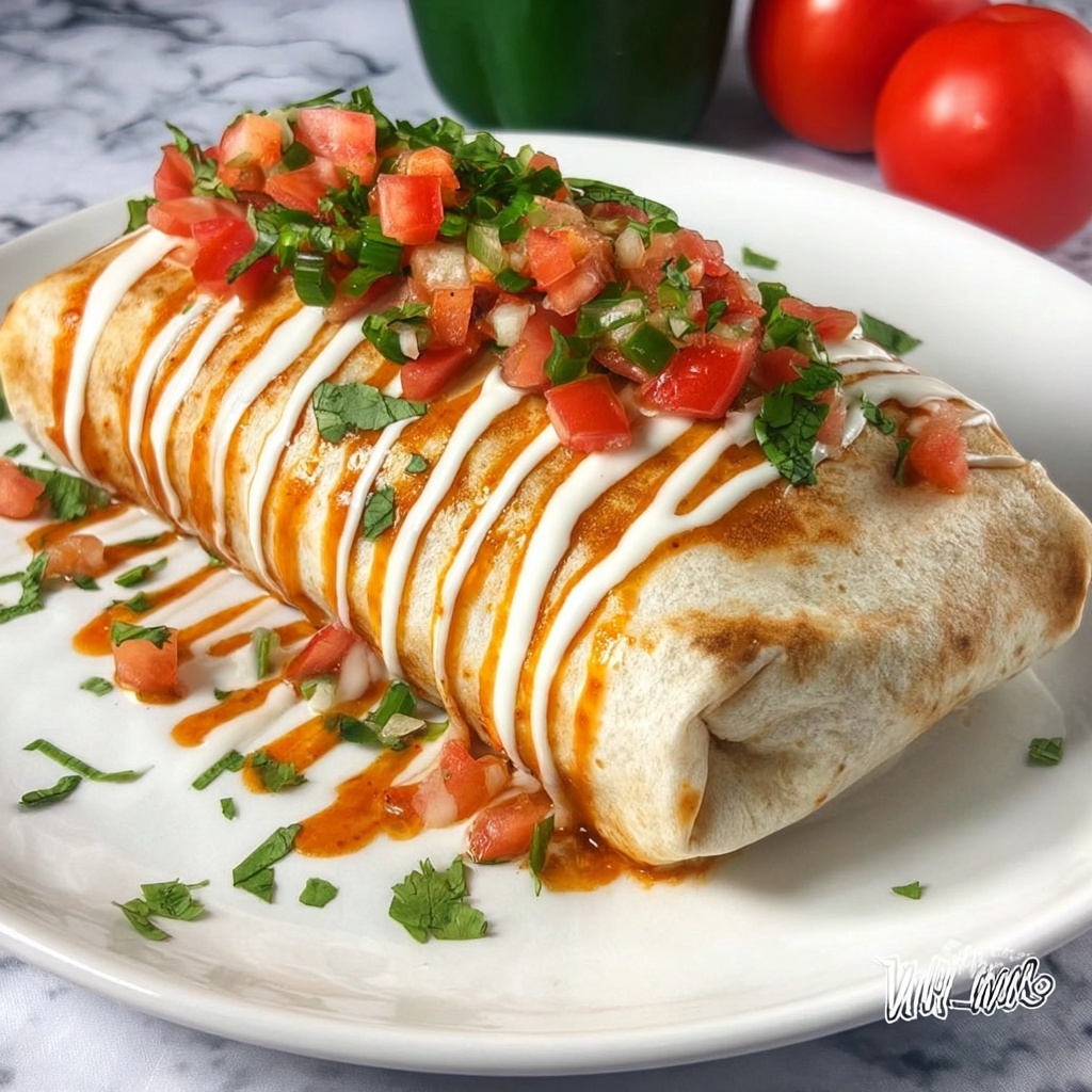 Air Fryer Chimichanga with Chicken, Rice, and Pinto Beans Recipe - Recipe Image