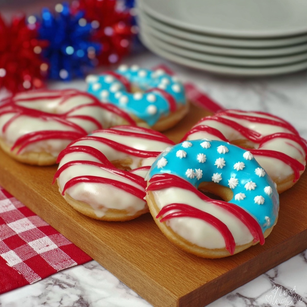 Patriotic Donuts Recipe - Recipe Image