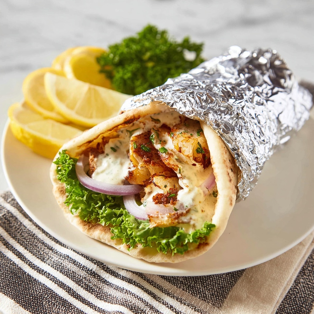 Slow Cooker Chicken Shawarma with Garlic Cucumber Sauce Recipe - Recipe Image