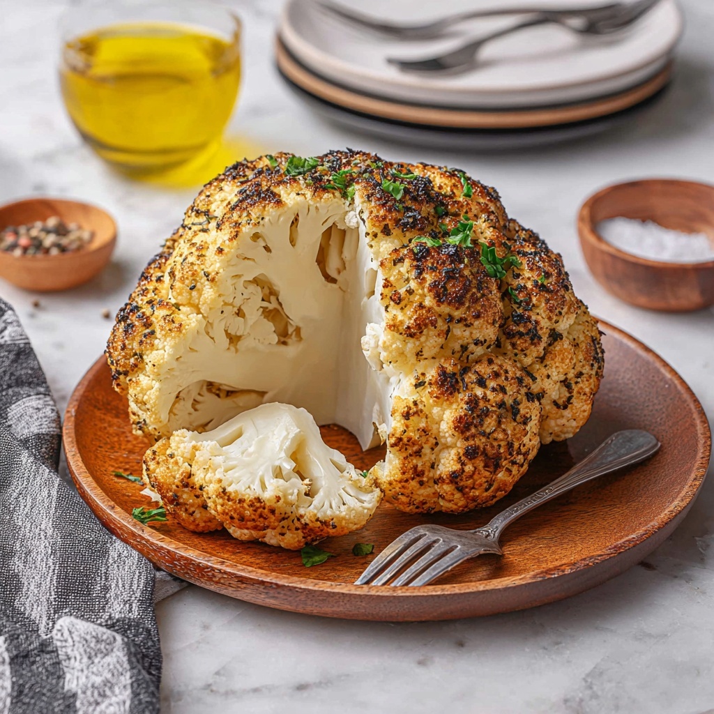 Whole Roasted Cauliflower Recipe - Recipe Image
