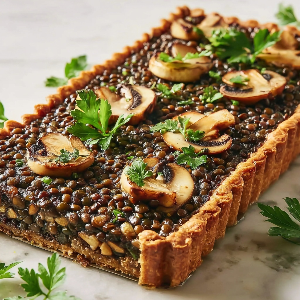 Mushroom Lentil and Walnut Tart: The Best Vegan Comfort Food Recipe - Recipe Image