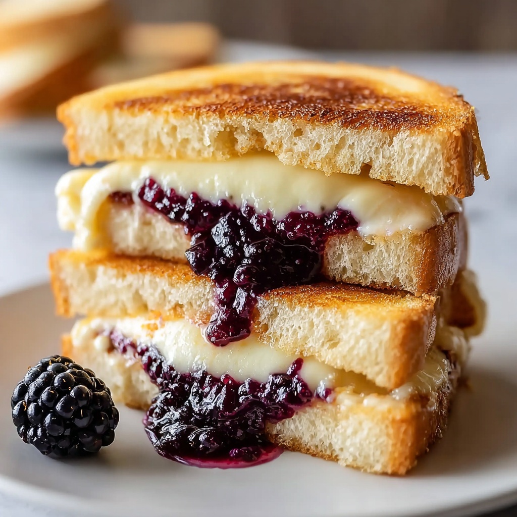 Heavenly Brie & Blackberry Jam Grilled Cheese Recipe - Recipe Image