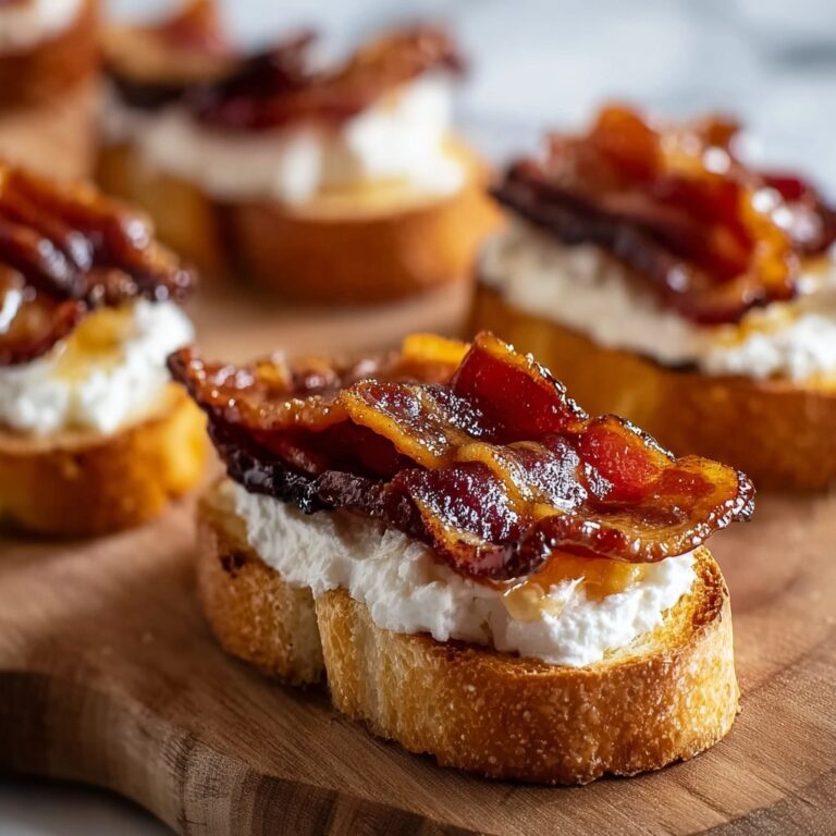 Million Dollar Bacon Crostini with Whipped Goat Cheese and Hot Honey Recipe