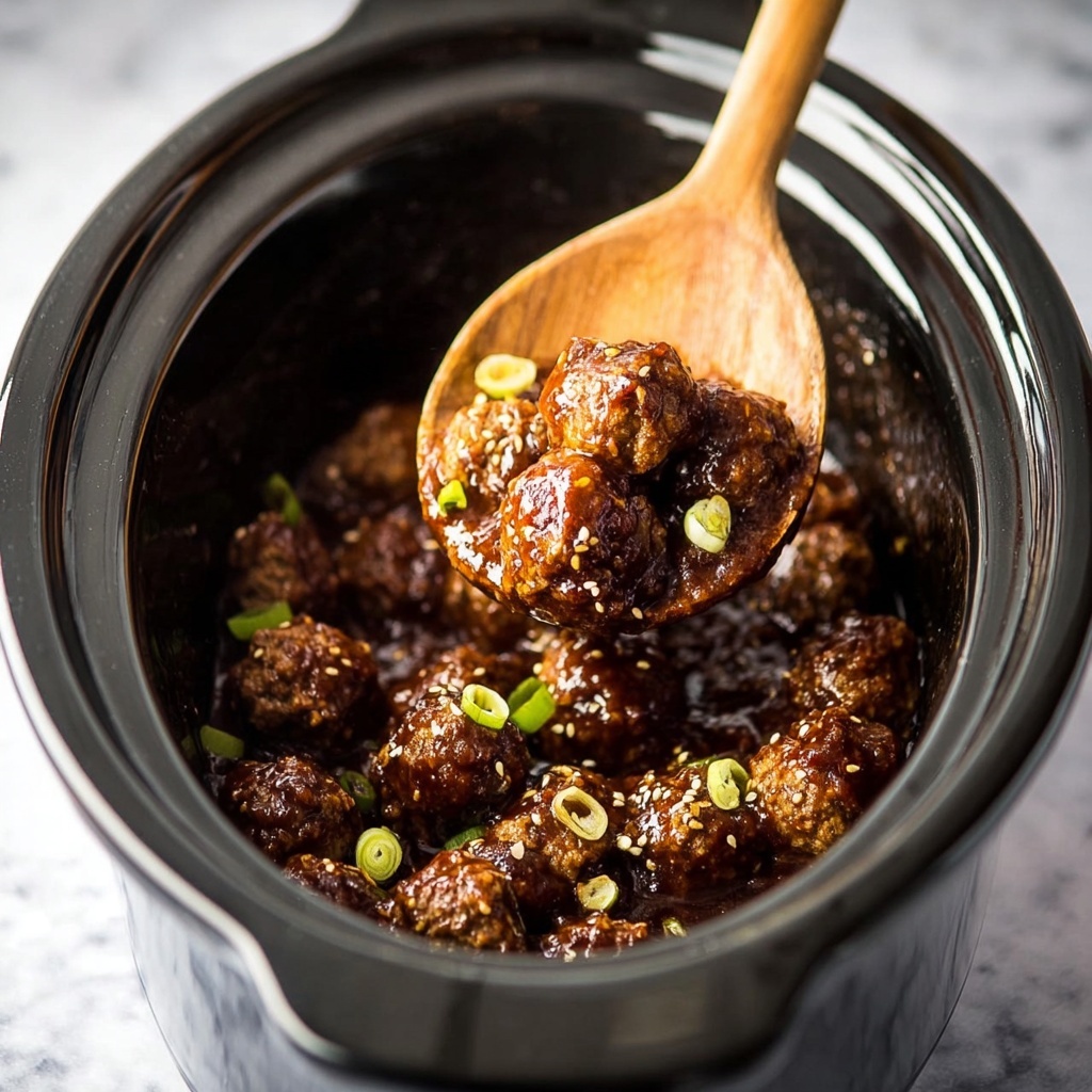 Honey Garlic Crockpot Meatballs Recipe - Recipe Image