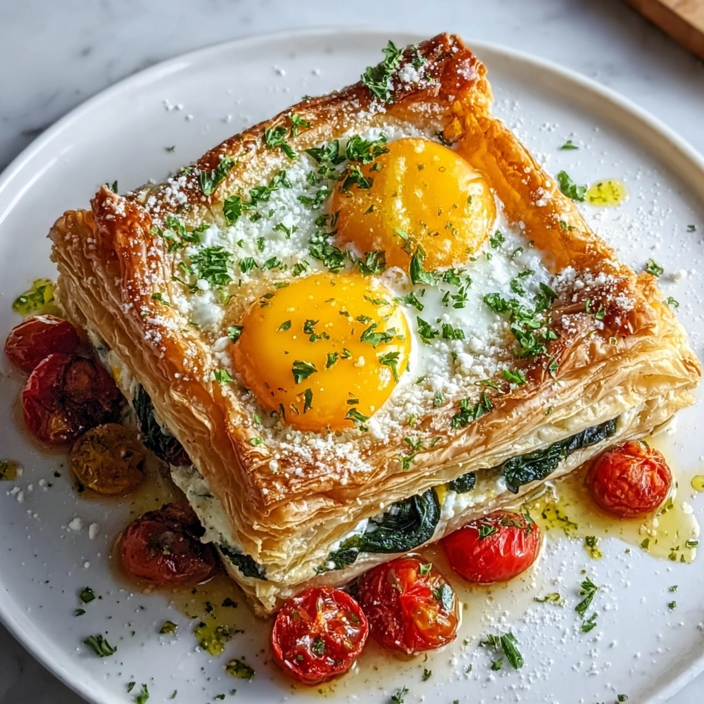 Baked Eggs Napoleon Recipe - Recipe Image