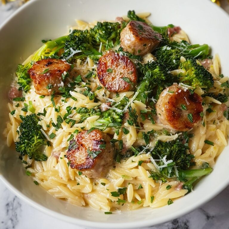Chicken Sausage Broccoli Orzo Recipe