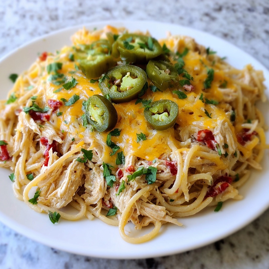 Spicy Southern Chicken Spaghetti Casserole Recipe - Recipe Image