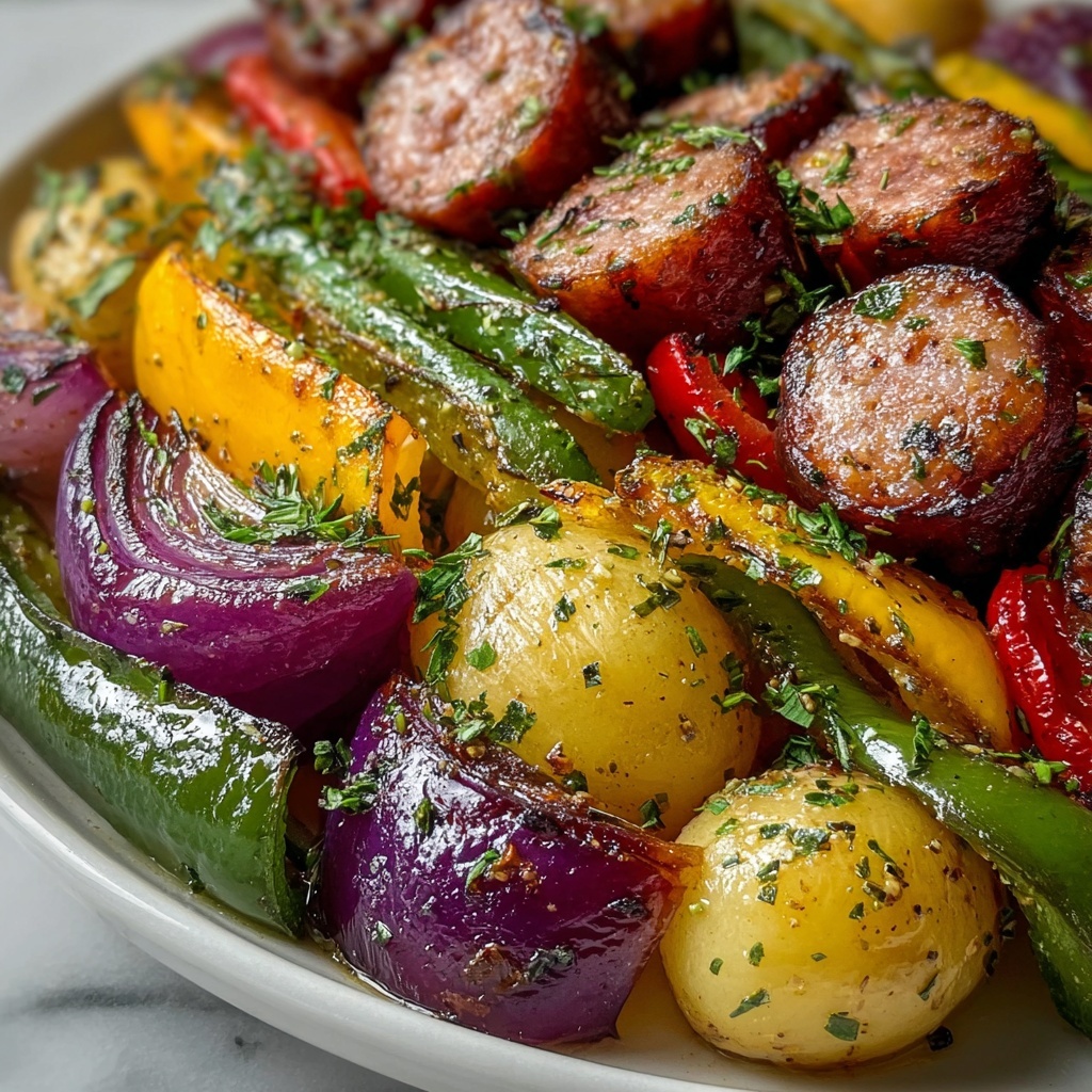 Sheet Pan Sausage and Veggies Recipe - Recipe Image