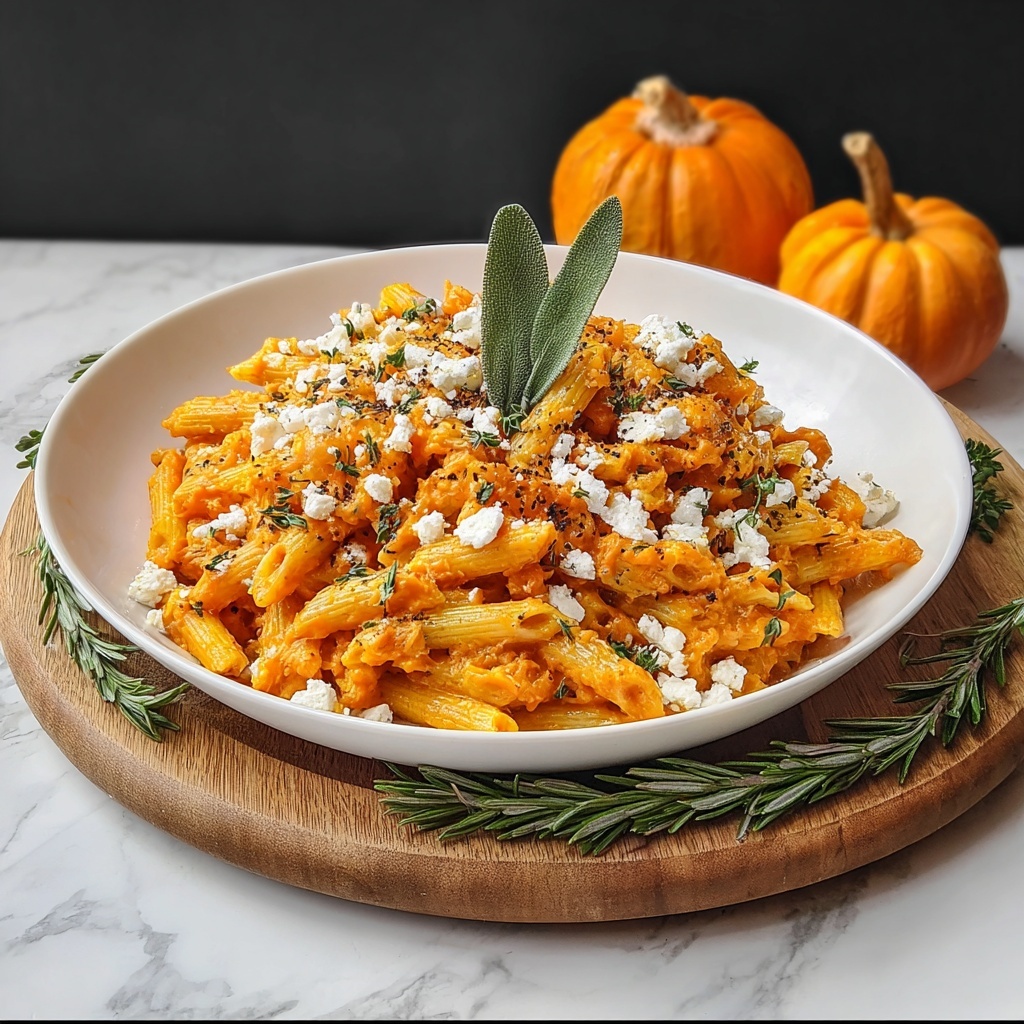 Pumpkin Pasta with Feta and Parmesan Recipe - Recipe Image