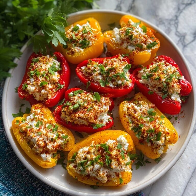 Protein Snack Cheese Stuffed Mini Peppers Recipe