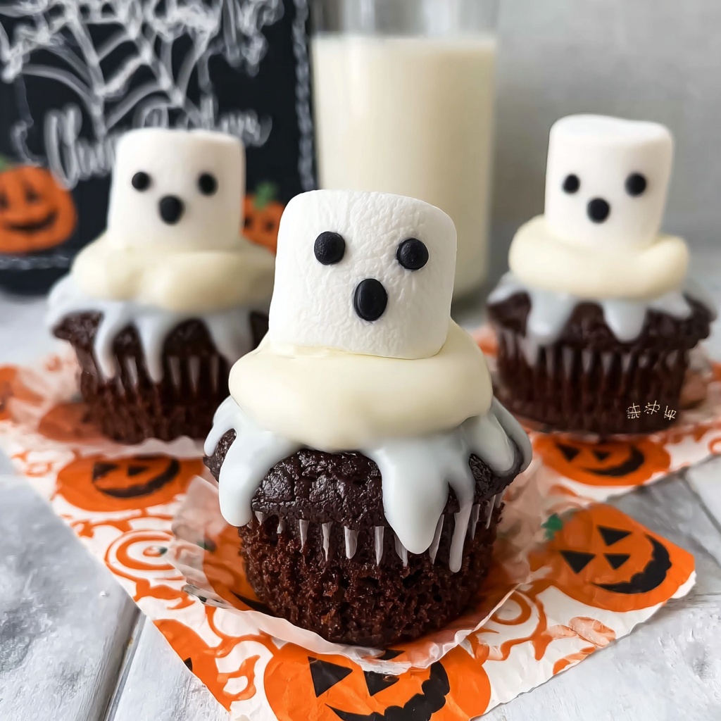 Marshmallow Ghost Cupcakes Recipe - Recipe Image