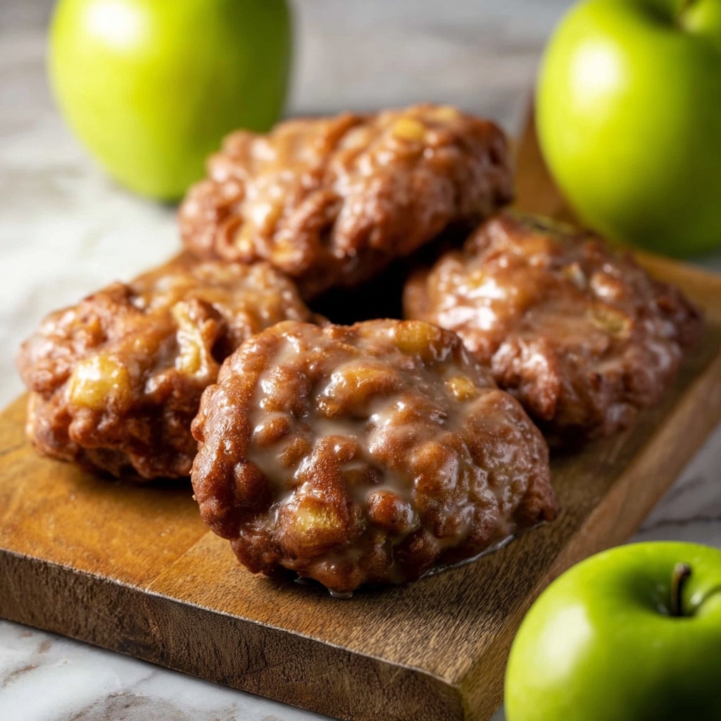 Cinnamon Apple Fritters with Sweet Vanilla Glaze Recipe - Recipe Image