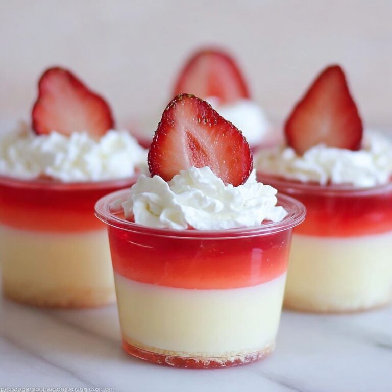 Strawberry Cheesecake Pudding Shots Recipe