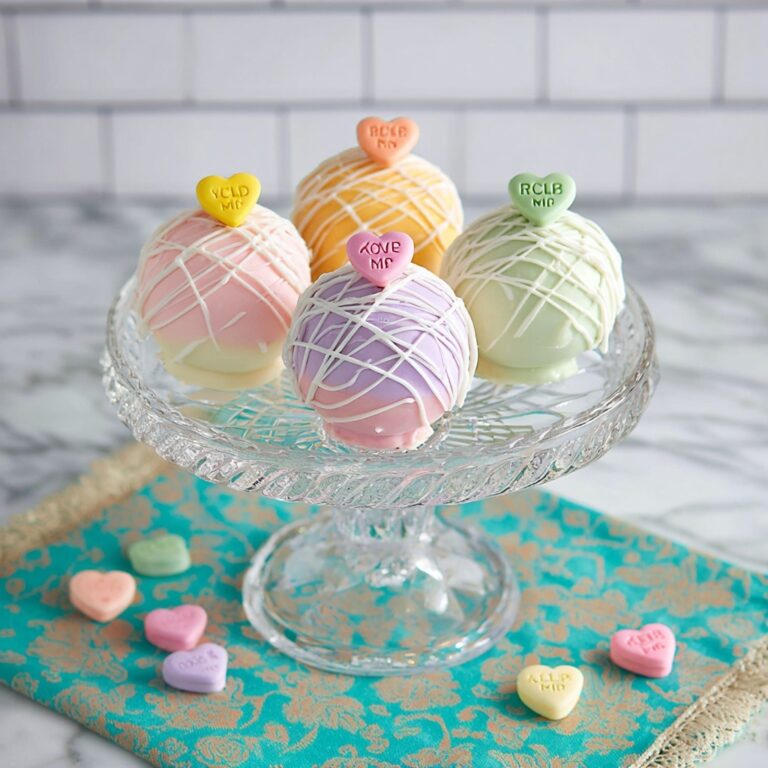 Conversation Heart Hot Cocoa Bombs Recipe
