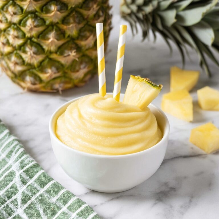 Creamy Tropical Dole Whip with Pineapple and Coconut Recipe
