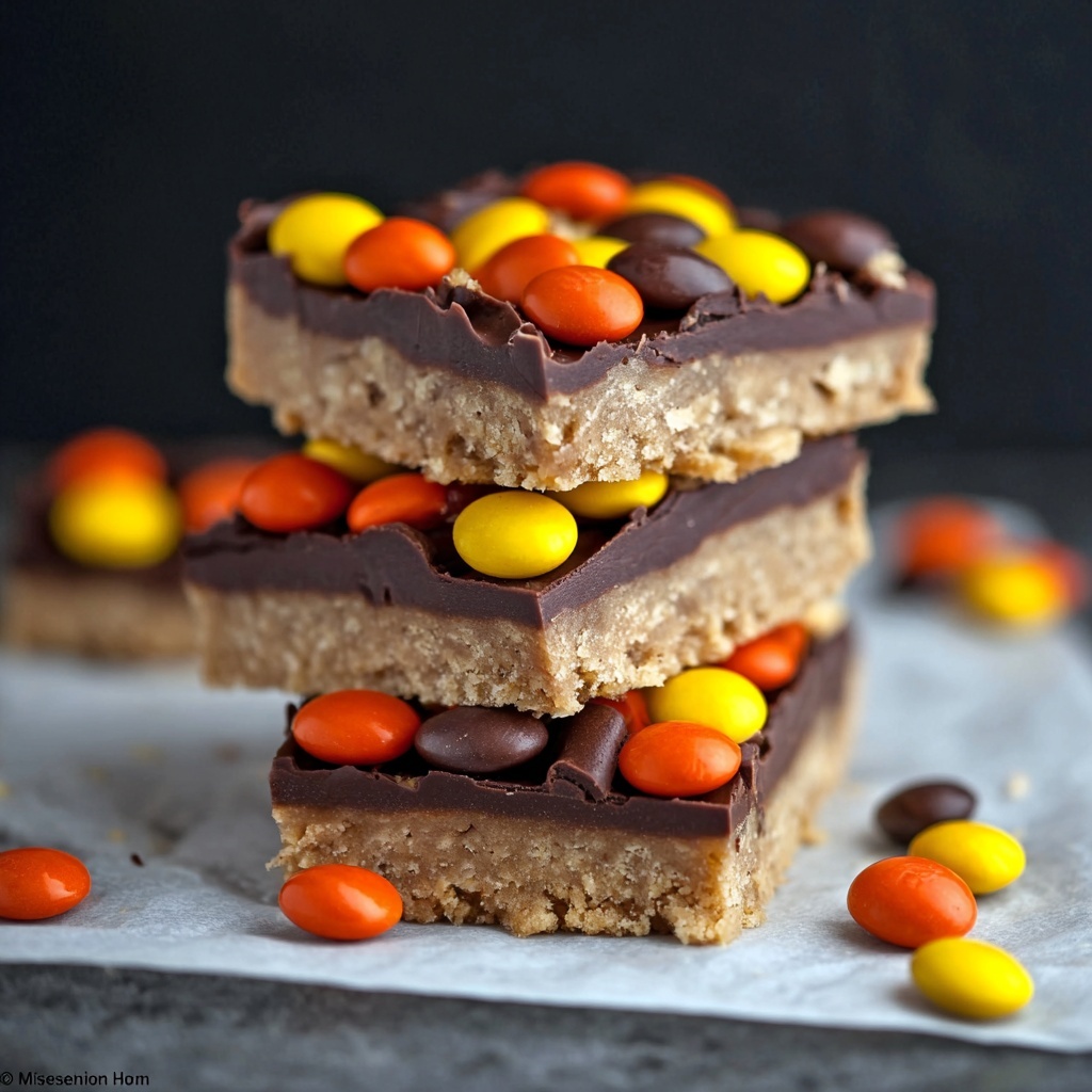 No Bake Reese's Peanut Butter Bars Recipe - Recipe Image