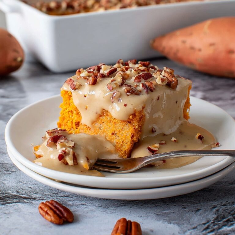 Sweet Potato Cake with Cinnamon and Pecan Topping Recipe