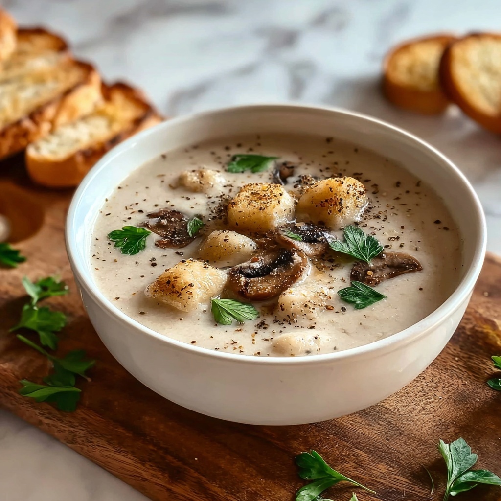 Hearty Cottage Cheese Mushroom Soup Recipe - Recipe Image