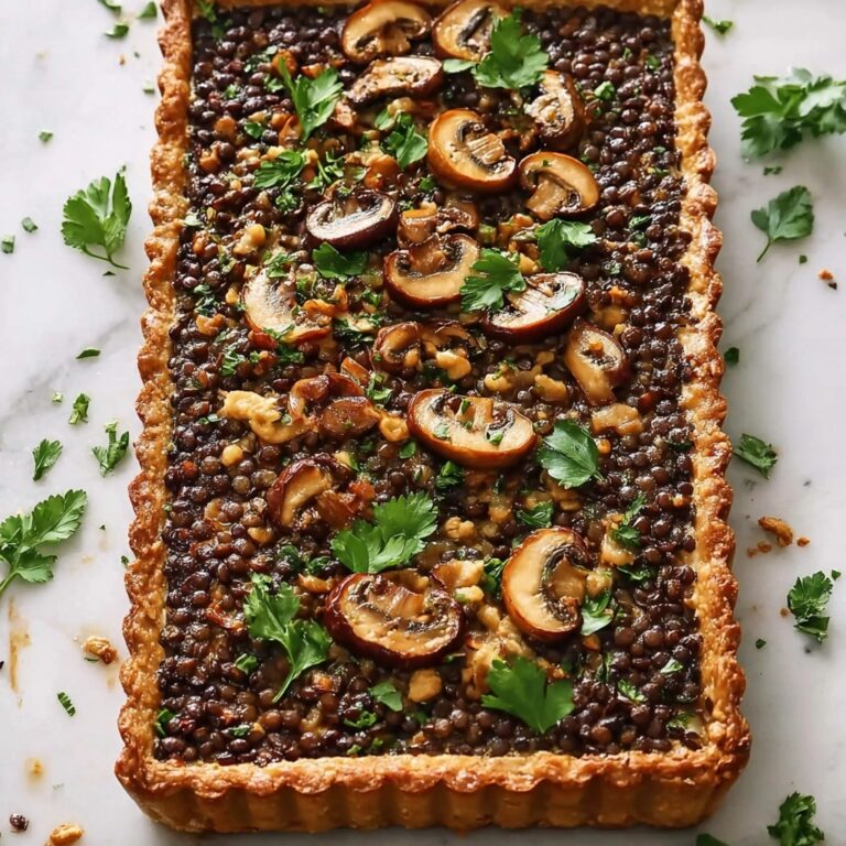 Mushroom Lentil and Walnut Tart: The Best Vegan Comfort Food Recipe