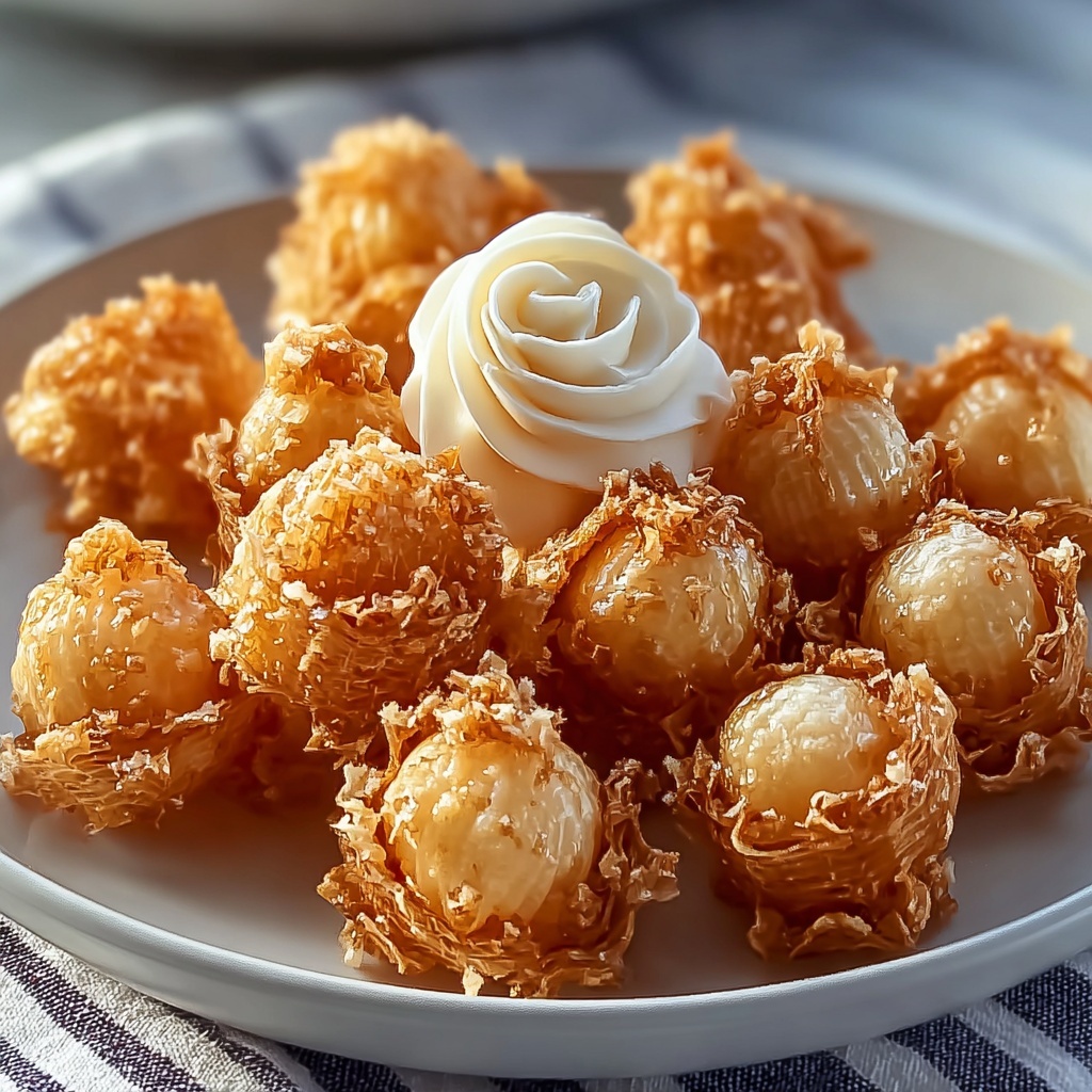 Crispy Bite-Sized Blooming Onions with Creamy Ranch Dip Recipe - Recipe Image