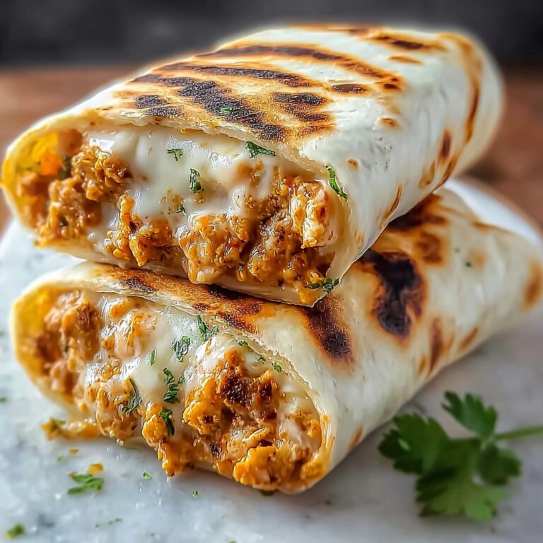 Ooey-Gooey Cheesy Garlic Chicken Wraps for Cozy Nights Recipe