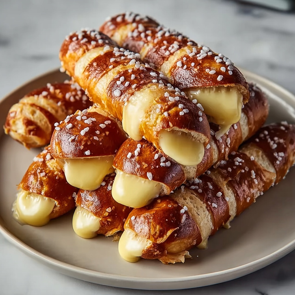 Melt-in-Your-Mouth Soft Baked Cheesy Pretzel Dogs Recipe - Recipe Image