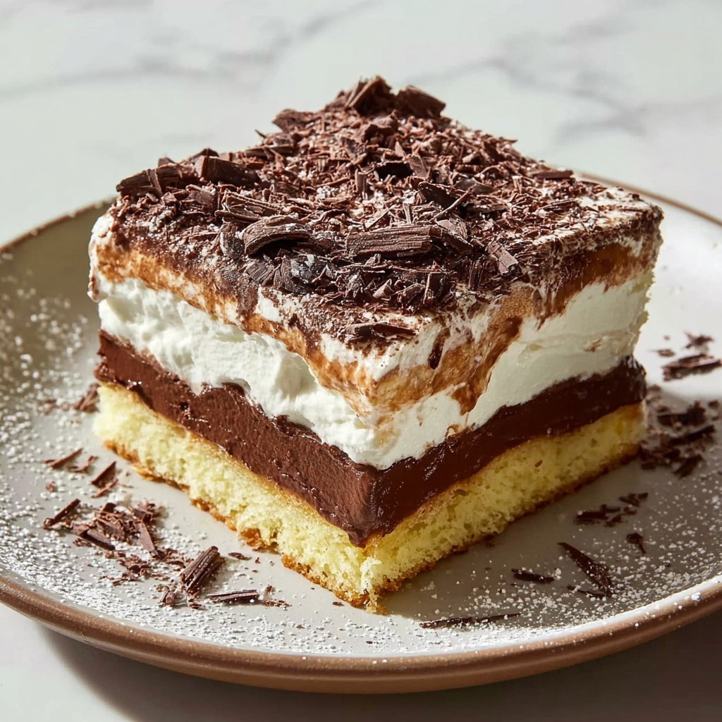 Decadent Creamy Cookie Lasagna with Rich Chocolate and Vanilla Whipped Cream Recipe - Recipe Image