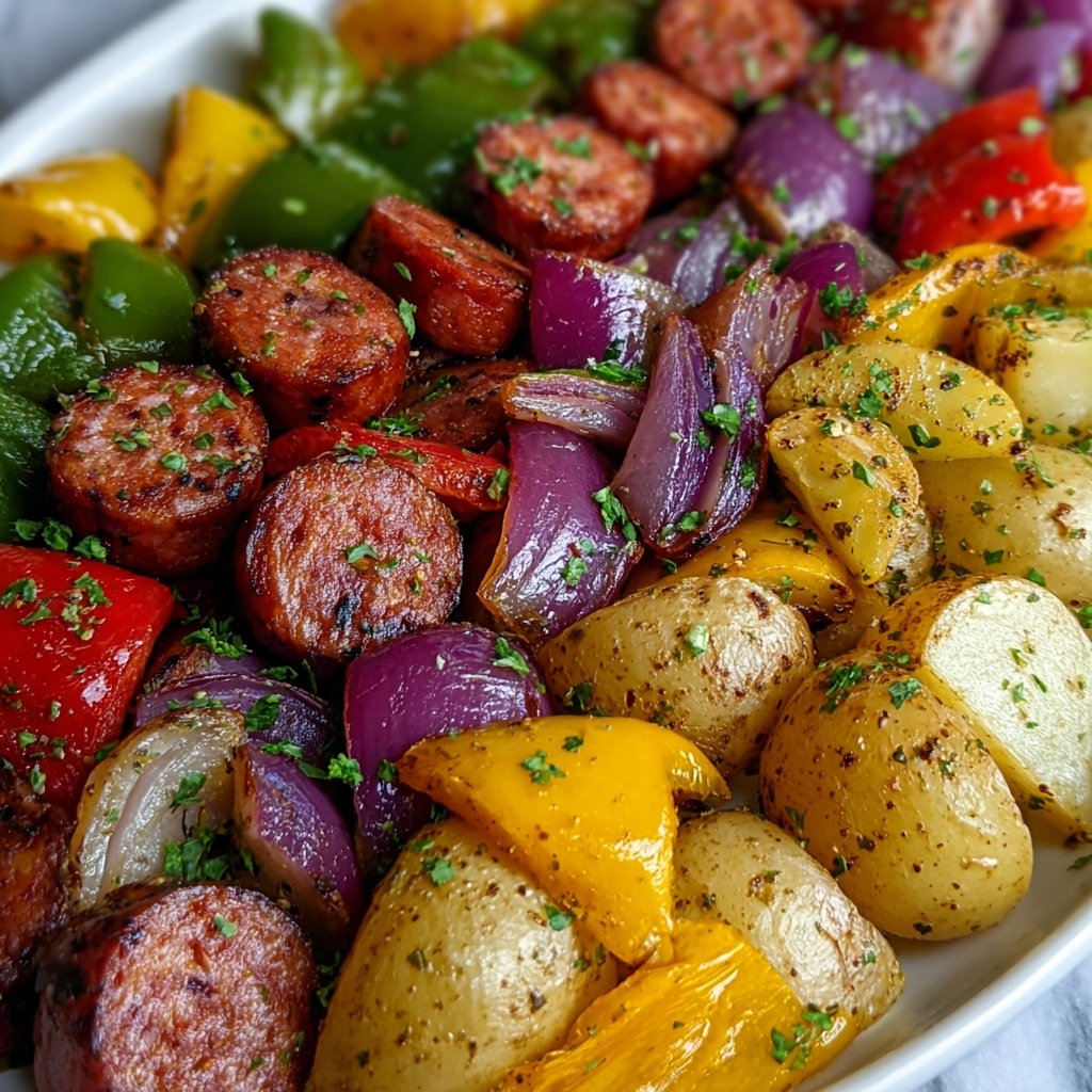 Sheet Pan Sausage and Veggies Recipe - Recipe Image