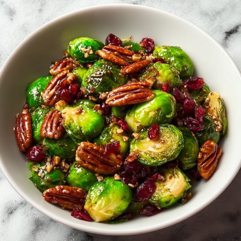 Roasted Brussels Sprouts with Bacon, Pecans, and Cranberries Recipe