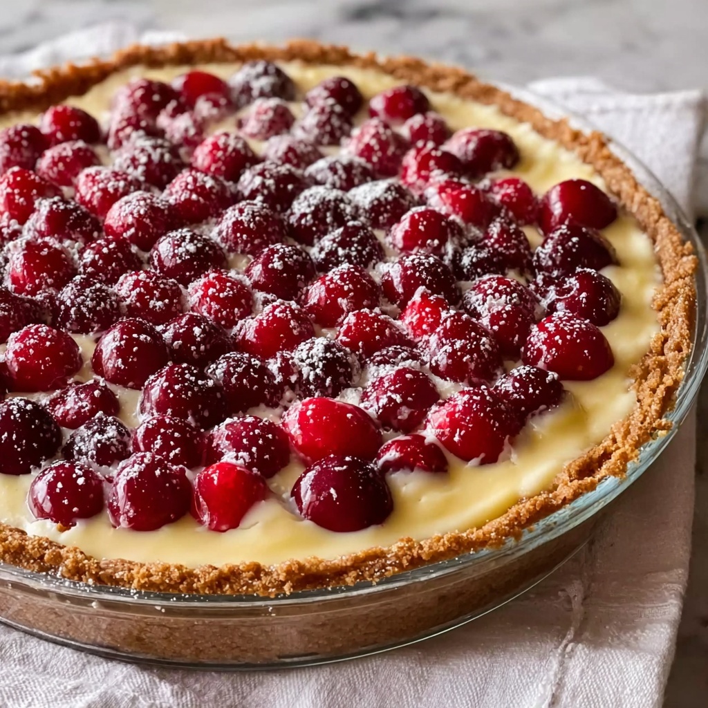 Cranberry Custard Pie Recipe - Recipe Image