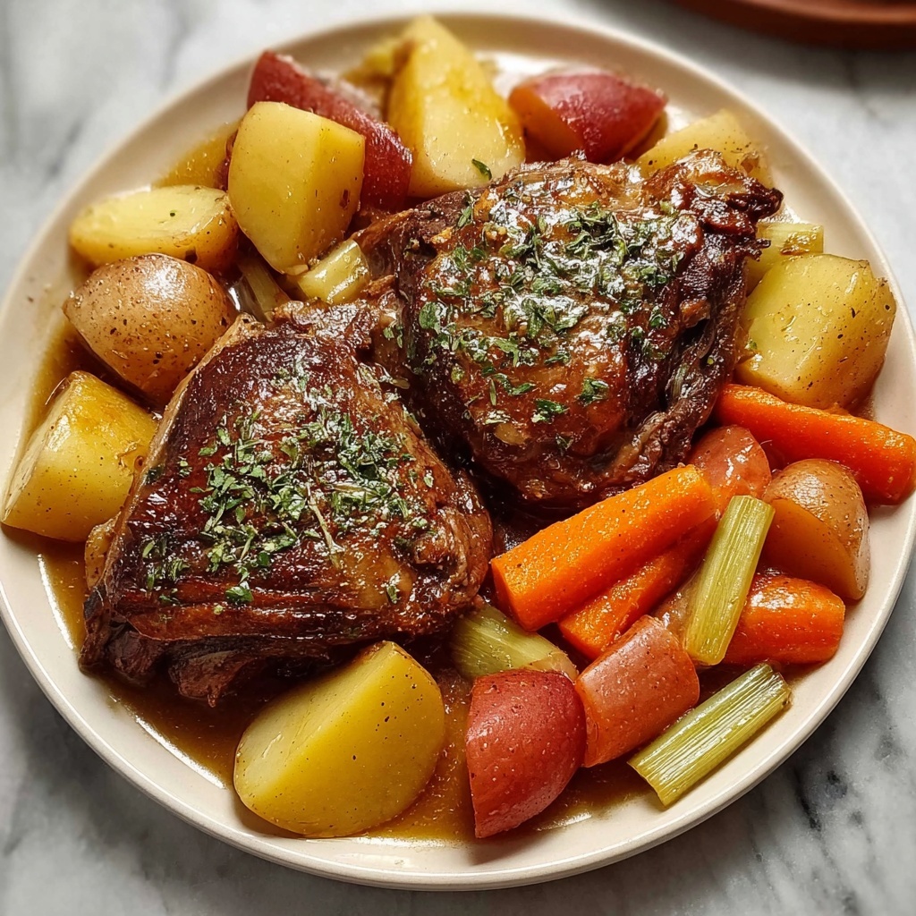 Crockpot Chicken Thigh Pot Roast Recipe - Recipe Image