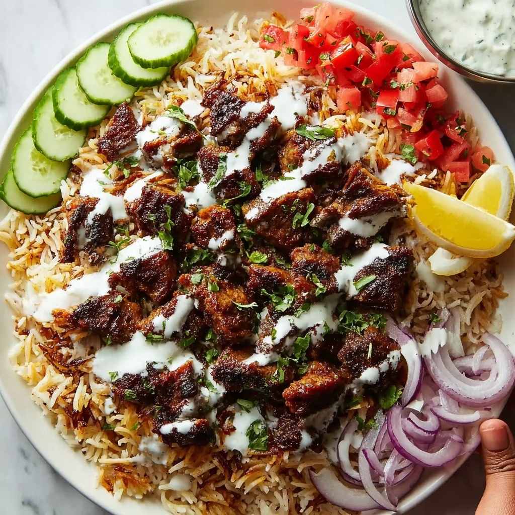 Shawarma Chicken and Rice with Garlic Yogurt Sauce Recipe - Recipe Image